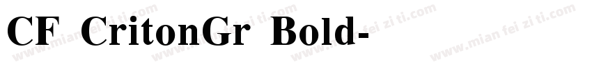 CF CritonGr Bold字体转换